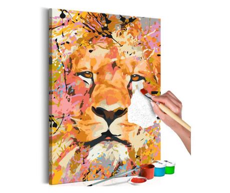 Slika za samostalno slikanje Artgeist - Watchful Lion - 40 x 60 cm