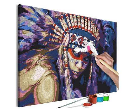 Slika za samostalno slikanje Artgeist - Indian Woman - 60 x 40 cm
