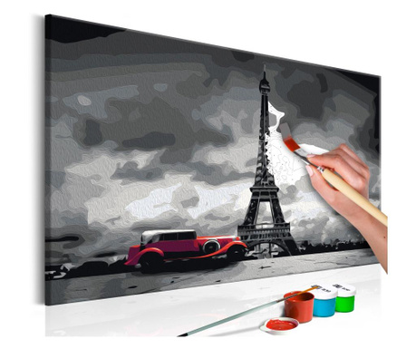 Slika za samostalno slikanje Artgeist - Paris (Red Limousine) - 60 x 40 cm