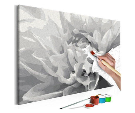 Slika za samostalno slikanje Artgeist - Black & White Flower - 60 x 40 cm