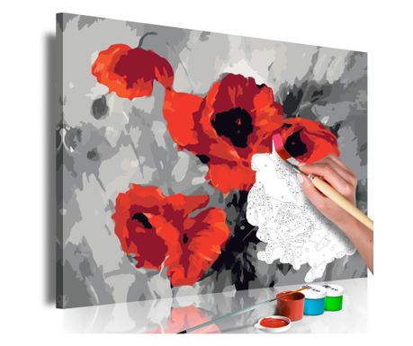 Slika za samostalno slikanje Artgeist - Bouquet of Poppies - 60 x 40 cm