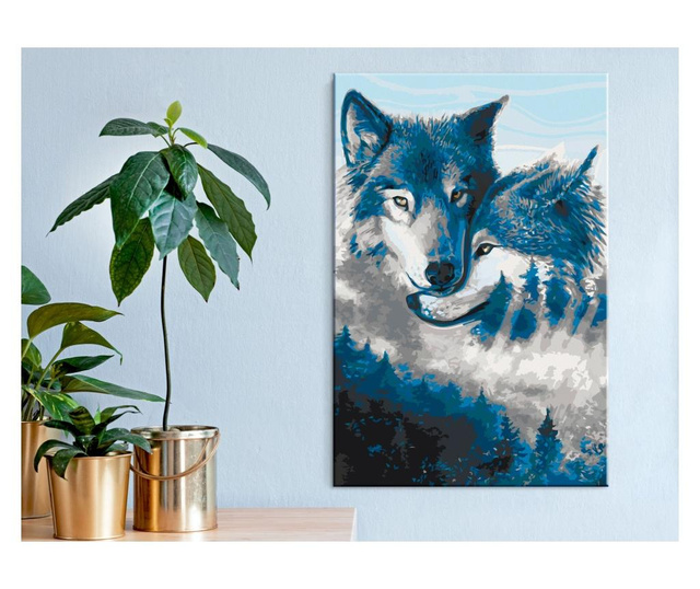 Slika za samostalno slikanje Artgeist - Wolves in Love - 40 x 60 cm