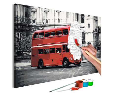 Slika za samostalno slikanje Artgeist - London Bus - 60 x 40 cm