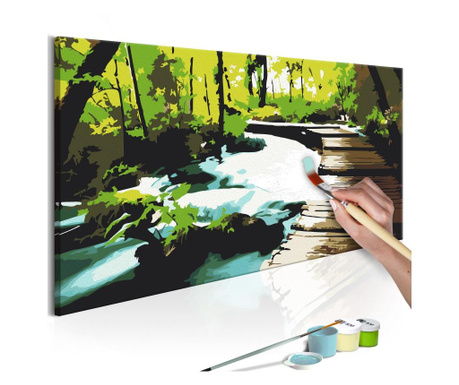 Slika za samostalno slikanje Artgeist - Footbridge - 100 x 40 cm