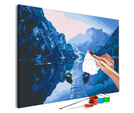 Slika za samostalno slikanje Artgeist - Boats on the Lake - 60 x 40 cm