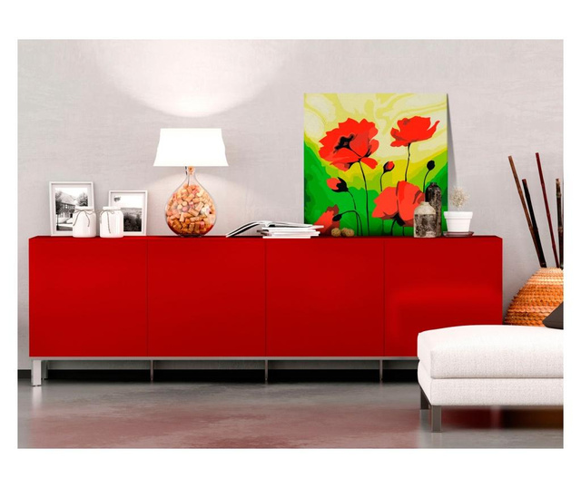 Slika za samostalno slikanje Artgeist - Poppies - 45 x 45 cm