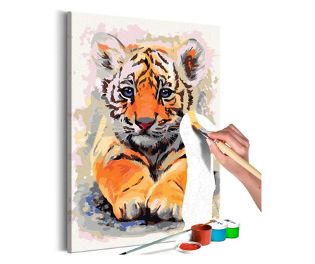 Slika za samostalno slikanje Artgeist - Baby Tiger - 40 x 60 cm