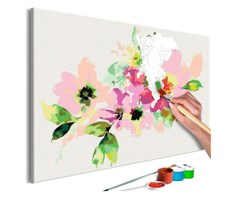Slika za samostalno slikanje Artgeist - Colourful Flowers - 60 x 40 cm