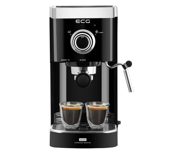 Espressor manual ECG ESP 20301 Negru, 1450 W,1.25 L, dispozitiv spumare, 20 bar