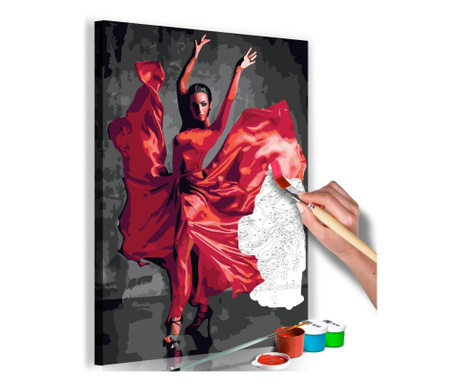 Slika za samostalno slikanje Artgeist - Red Dress - 40 x 60 cm
