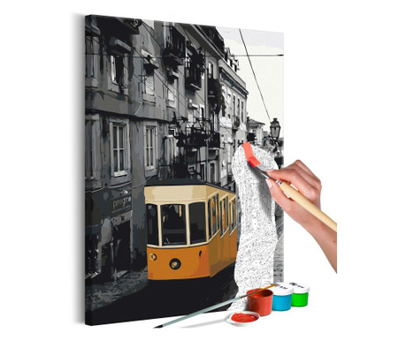 Slika za samostalno slikanje Artgeist - Tram in Lisbon - 40 x 60 cm