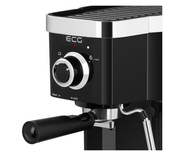 Espressor manual ECG ESP 20301 Negru, 1450 W,1.25 L, dispozitiv spumare, 20 bar