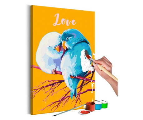 Slika za samostalno slikanje Artgeist - Parrots in Love - 40 x 60 cm