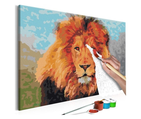 Slika za samostalno slikanje Artgeist - Lion - 60 x 40 cm