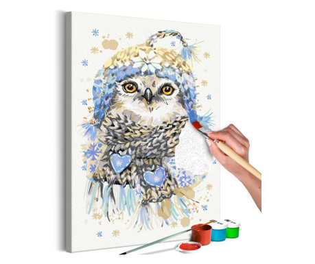 Slika za samostalno slikanje Artgeist - Cold Owl - 40 x 60 cm