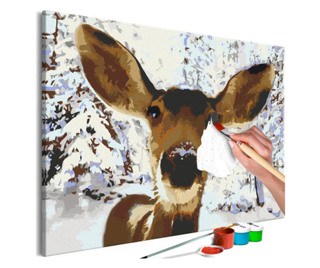 Slika za samostalno slikanje Artgeist - Friendly Deer - 60 x 40 cm