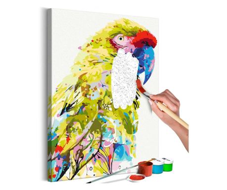 Slika za samostalno slikanje Artgeist - Tropical Parrot - 40 x 60 cm