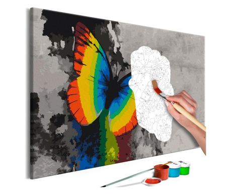 Slika za samostalno slikanje Artgeist - Colourful Butterfly - 60 x 40 cm