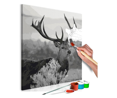Slika za samostalno slikanje Artgeist - Grey Wildness - 40 x 40 cm