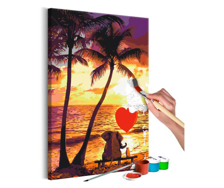 Slika za samostalno slikanje Artgeist - Love and Sunset - 40 x 60 cm