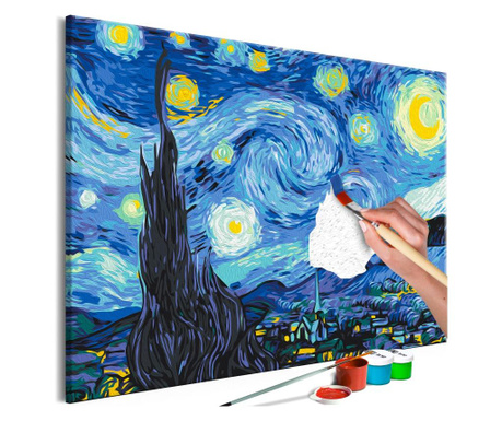 Slika za samostalno slikanje Artgeist - Van Gogh"s Starry Night - 60 x 40 cm