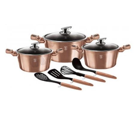Set oale marmorate 10 piese, Rose Gold Berlinger Haus BH 6151