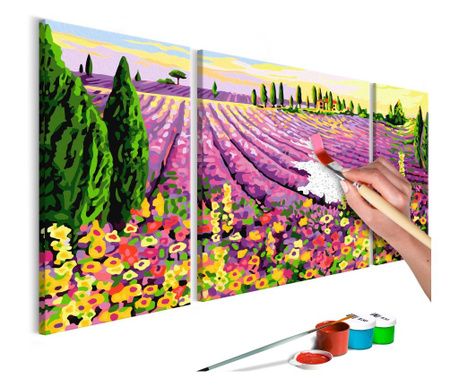 Slika za samostalno slikanje Artgeist - Lavender Field - 80 x 50 cm
