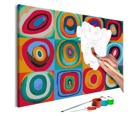 Slika za samostalno slikanje Artgeist - Colourful Rings - 60 x 40 cm