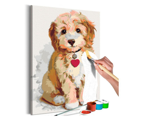 Slika za samostalno slikanje Artgeist - Dog (Puppy) - 40 x 60 cm