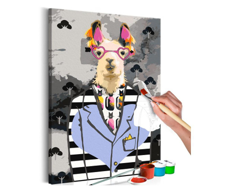 Slika za samostalno slikanje Artgeist - Crazy Alpaca - 40 x 60 cm