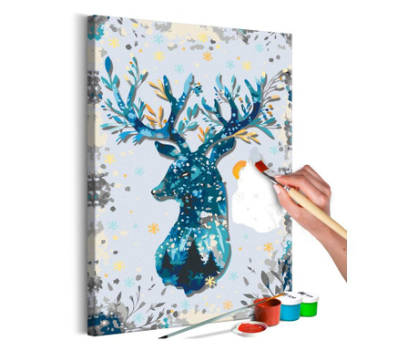 Slika za samostalno slikanje Artgeist - Nightly Deer - 40 x 60 cm