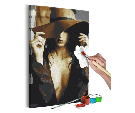 Slika za samostalno slikanje Artgeist - Brown Hat - 40 x 60 cm