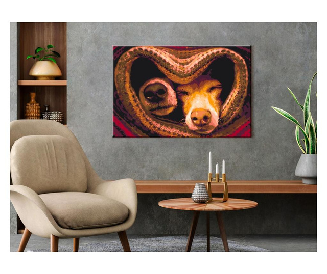 Slika za samostalno slikanje Artgeist - Lovely Dogs - 60 x 40 cm