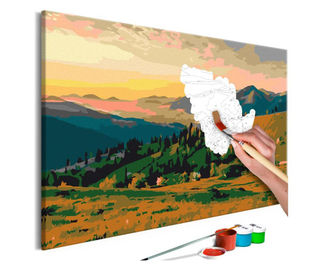Slika za samostalno slikanje Artgeist - Mountains at Sunrise - 60 x 40 cm