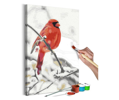Slika za samostalno slikanje Artgeist - Red Bird - 40 x 60 cm