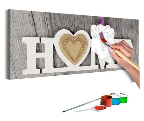 Slika za samostalno slikanje Artgeist - Home and Butterfly - 90 x 30 cm