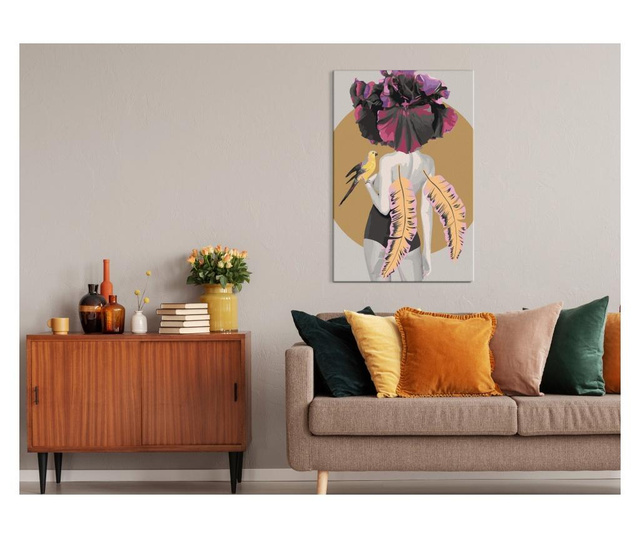 Slika za samostalno slikanje Artgeist - Parrot Woman - 40 x 60 cm