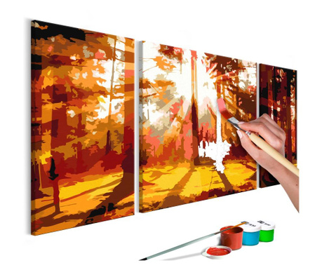 Slika za samostalno slikanje Artgeist - Forest (Autumn) - 80 x 50 cm