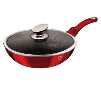 Tigaie wok marmorata 28 cm Burgundy Metalic Line Berlinger Haus BH 1265N