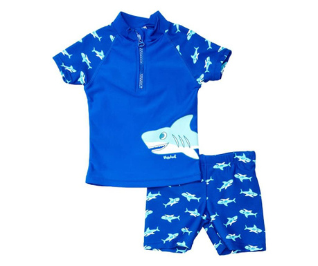 Playshoes Shark 2 részes fürdőruha, UV védelem 50+, fiúk, kék, 122-128 CM