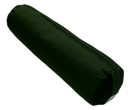 Perna cilindrica din catifea verde inchis inchidere cu fermoar 63 cm x 18 cm