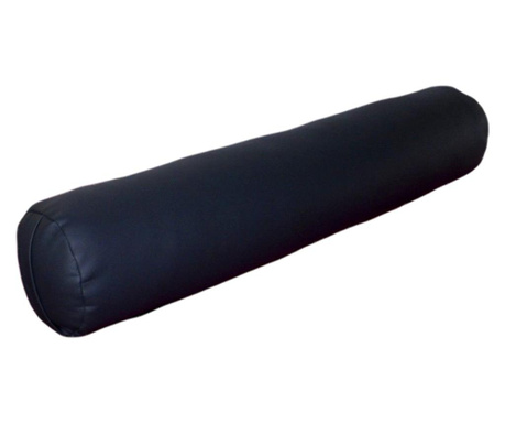 Perna cilindrica pentru masaj si recuperare din piele ecologica gri 70 cm x 15 cm