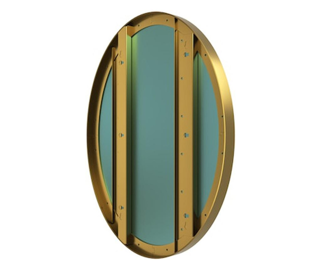 Oglinda ovala bronze 60x80x5, gold, Rama metalica