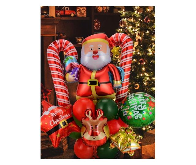 Balon din folie pentru petrecere Mos Craciun 93 cm
