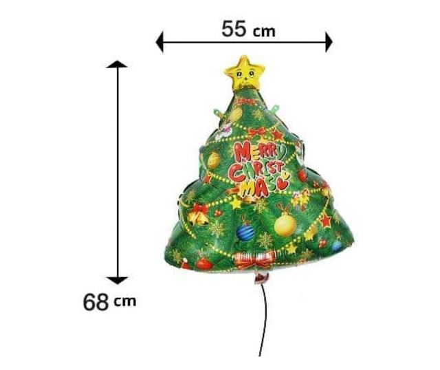 Balon din folie pentru petrecere Brad de Craciun 68 cm