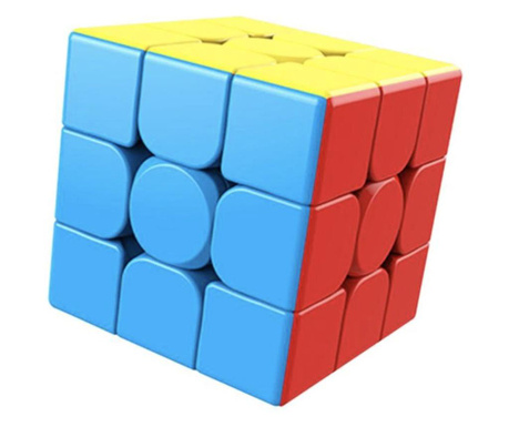Cub rubik 3x3x3 antistres, multicolor, Moyu, Stickerless, de viteza, Speedcube