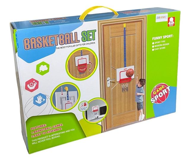 Set minge si cos de baschet cu inaltime reglabila