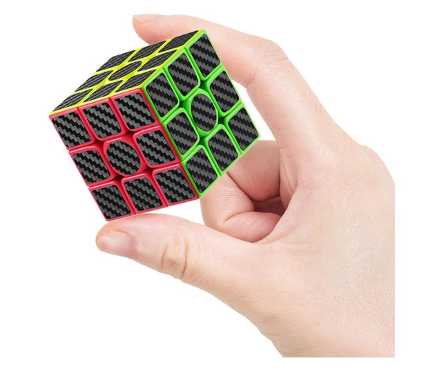 Cub rubik 3x3x3 antistres, Carbon, Moyu, de viteza, Speedcube