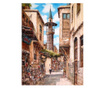 Tablou cu rama de lemn GM059, Strada veche din Damas, dupa Ayman Bitar, Pictura cu Diamante, Goblen cu pietre 5D, 40 x 50 cm