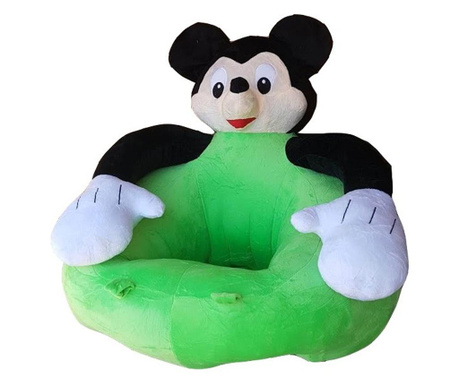 Fotoliu Gigant Mickey Mouse invat sa stau in fundulet, verde